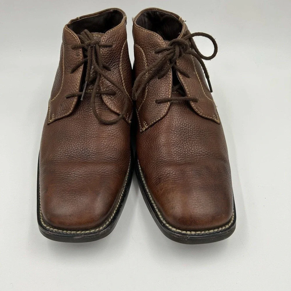 Alfani Chukka Boots Mens 8.5M Brown Soft Leather Lace Up‎ 09-94848